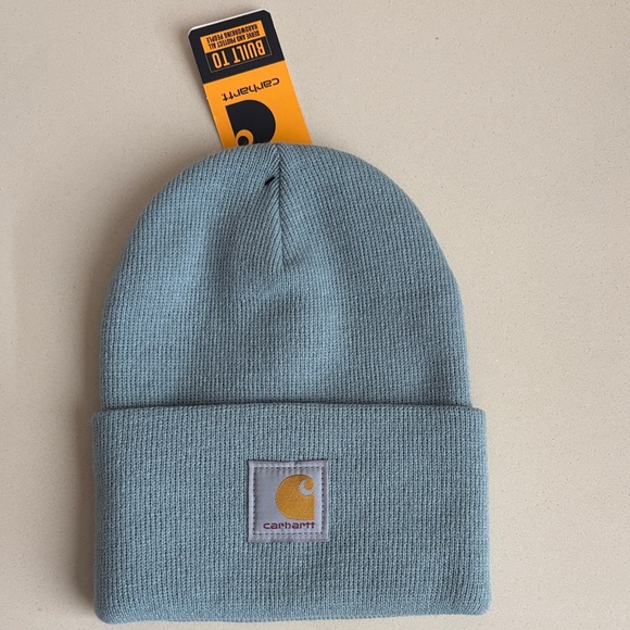 NWT- Carhartt Teal Knit Beanie Uni-sex Adult One Size - Picture 1 of 4